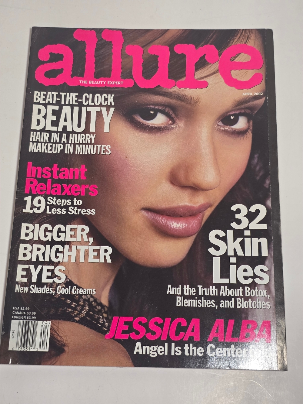 Vintage Allure Magazine April 2002 - Jessica Alba Cover - Y2K Beauty & Fashion